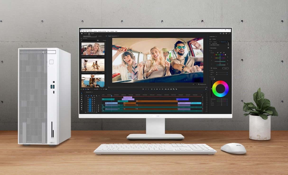 ASUS,V500 Mini Tower V500MV-13420H0180 - Sobremesa (Intel Core i5-13420H, 16GB RAM, 512GB SSD, UHD Graphics, Sin Sistema Operativo) Blanco