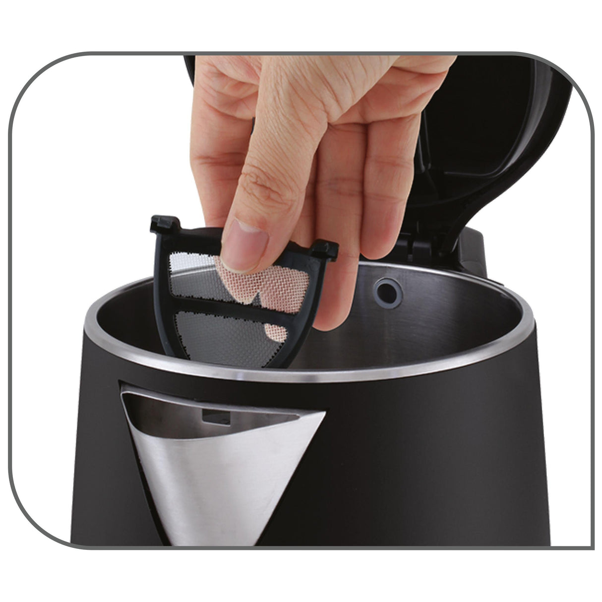 Tefal KO 3718 - Hervidor eléctrico, 2400 W, 1.5 L, negro/plateado