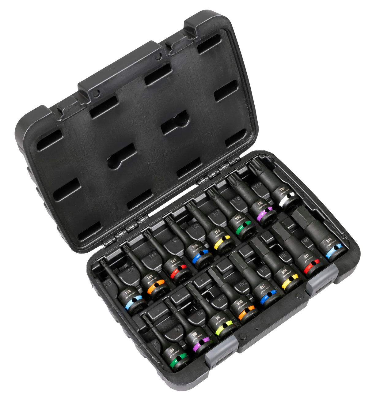 Sealey Premier - Juego de brocas hexagonales y TRX-Star* de impacto de 1/2 pulgada cuadrada de 16 piezas - AK56005