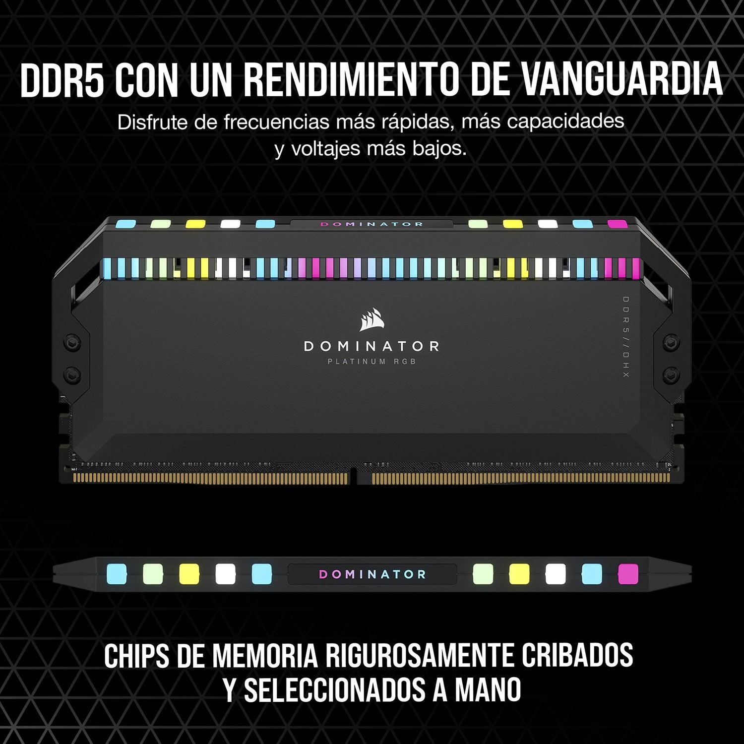 Corsair DOMINATOR PLATINUM RGB DDR5 32 GB (2 x 16 GB) 5200MHz C40 Memoria per Desktop (Regulación de voltaje integrada, Refrigeración DHX patentada, 12 LEDs CAPELLIX RGB, Optimizadas para Intel) Negro