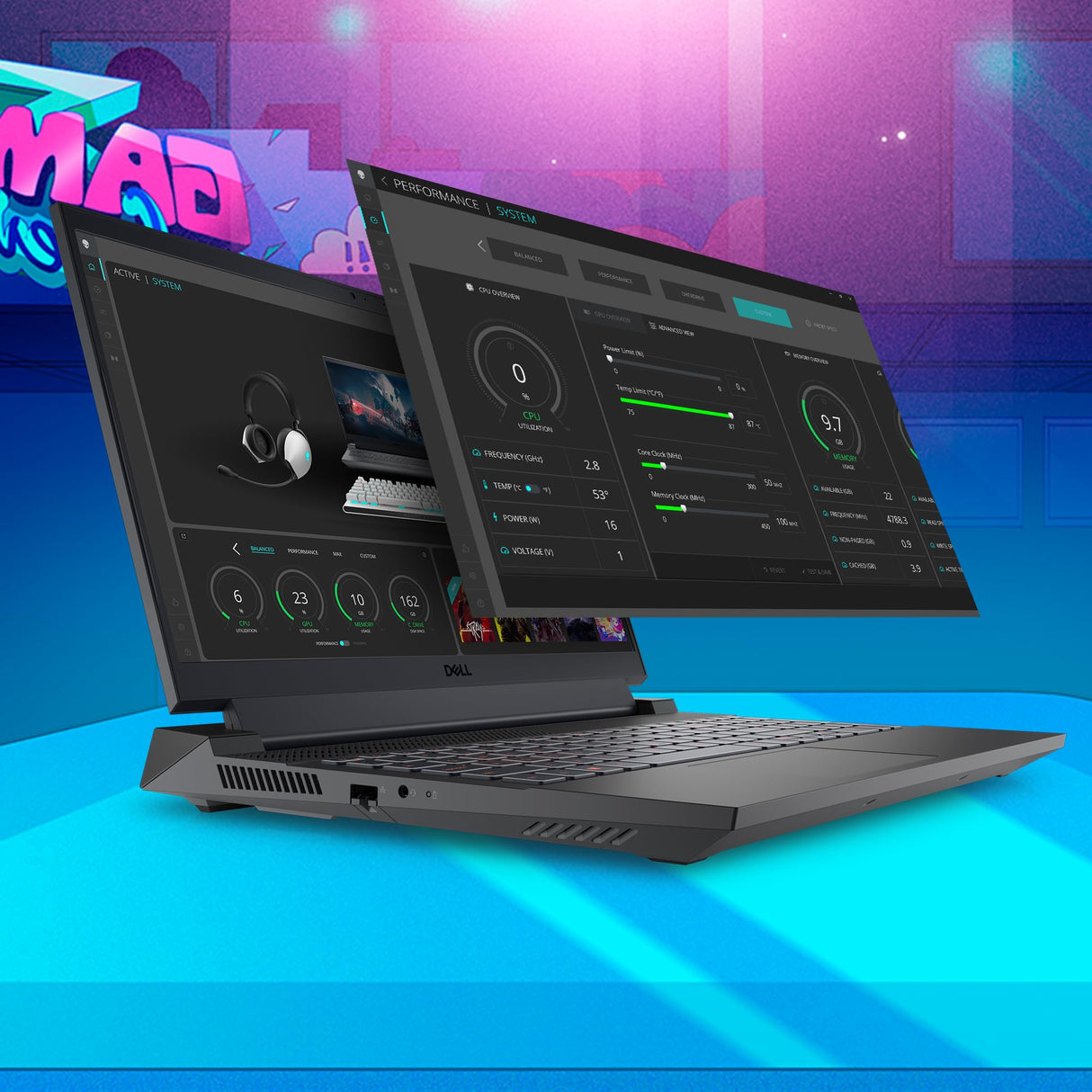 DELL G15 5530 Ordenador portátil Gaming 15.6" FHD 120Hz Display, Intel Core i5-13450HX, NVIDIA RTX 3050 6GB, 16GB RAM, 512GB SSD, Ubuntu Teclado retroiluminado QWERTY Español, Gris