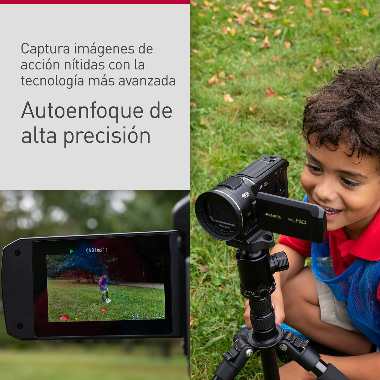 Panasonic HC-V900E - Videocámara Semi-Profesional de 24x, O.I.S de 5 Ejes, Objetivo F1.8 - F4, FHD, Color Negro