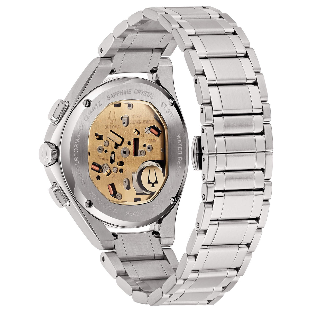 Bulova Reloj Cronógrafo para Mujeres de Cuarzo con Correa en Stainless Steel 96A297