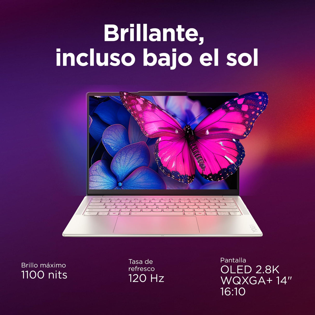 Lenovo Yoga Slim 7 Gen 10 – Ordenador Portátil IA Aura Edition - 14'' OLED (Intel Core Ultra 7 258V, Intel AI Boost 47 Tops, 32GB RAM, 1TB SSD, Win11 Home, Wi-Fi7, Copilot+ PC) QWERTY Español, Gris