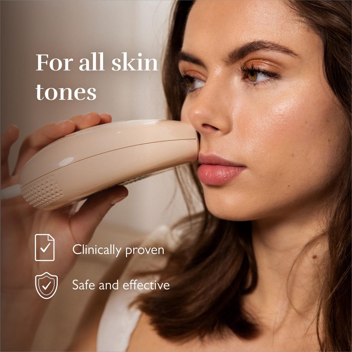 Silk'n Depiladora de Luz Pulsada - Infinity Fast - Depiladora Láser eHPL para Hombres y Mujeres - Ultrarrápida para Rostro y Cuerpo - 600K - Idea regalo - Beige