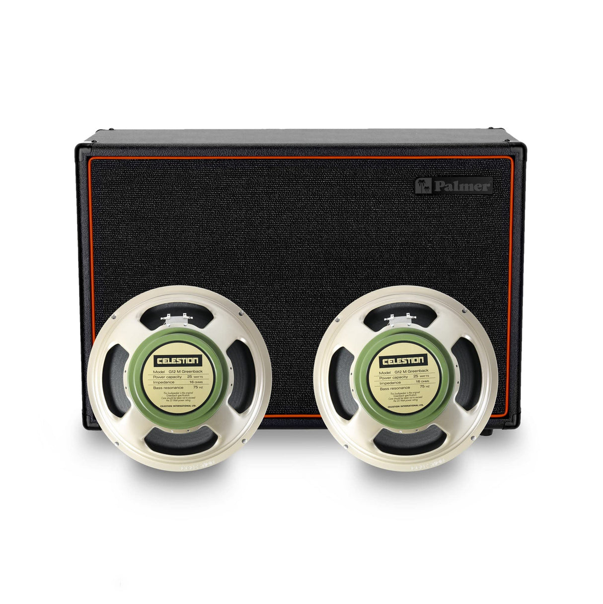 Palmer CAB 212 BX GBK - Caja de altavoces para guitarras con Celestion Greenback 2 x 12, apertura trasera