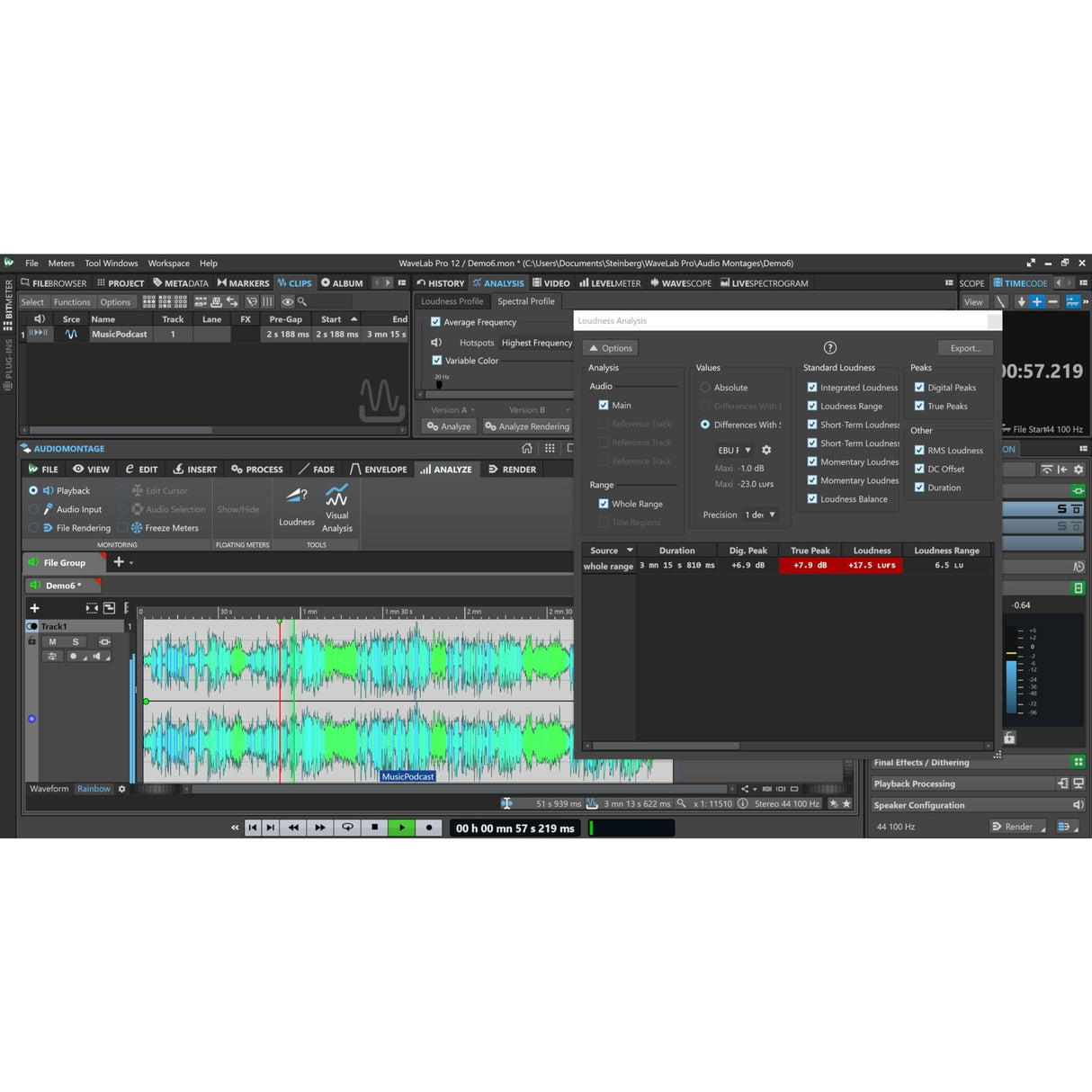 Steinberg WaveLab Pro 12 Software de masterización y edición de audio (optimización, análisis y restauración de archivos de audio, efectos en tiempo real, procesamiento inteligente por lotes