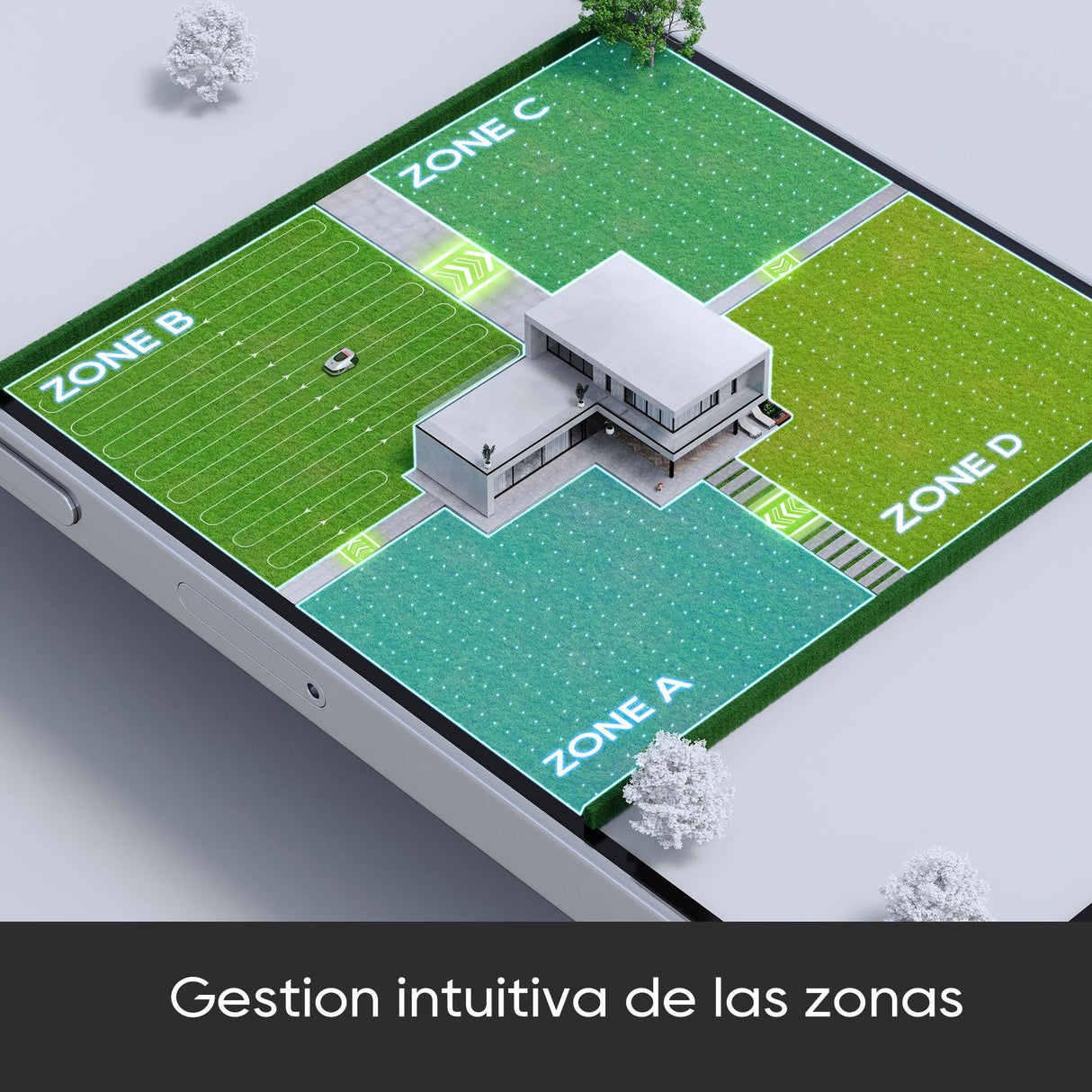 Dreame A1 Robot Cortacésped sin Cables, Tecnología Omnisense™, Controldo por App/WiFi, Gestión Intuitiva de Las Zonas, Prevención Inteligente de Obstáculos, Adecuado para Céspedes de hasta 1000 m²