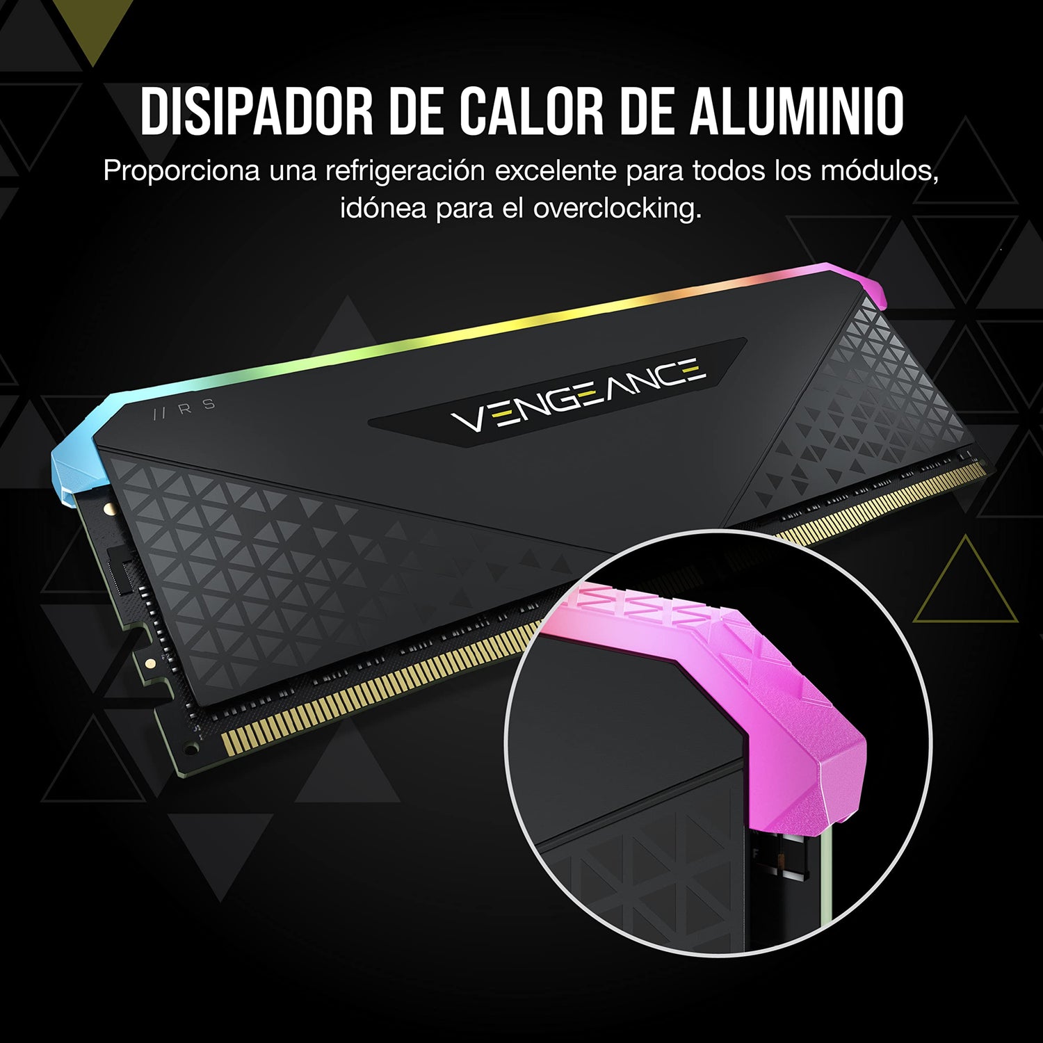 Corsair Vengeance RGB RS 64GB (2x32GB) DDR4 3600MHz C18 Memoria de Sobremesa (Iluminación Dinámica RGB, Tiempos de Respuesta Reducidos, Compatible con Intel & AMD 400/500 Series) Negro