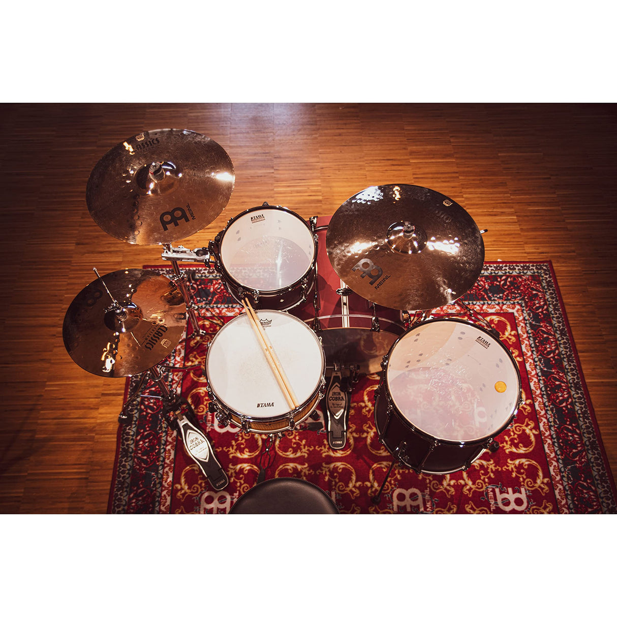 Meinl Cymbals Classics Custom Brilliant Cymbal Set Box Pack - Juego de Platillos de Batería con Plato 14 pulgadas Hihat, 16 Crash y 20 Ride - Bronce B12, Acabado Brillante (CC141620)