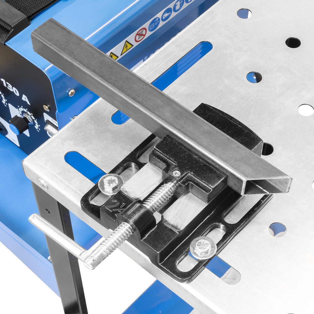 Güde 20105 MST 915 plus - Mesa de soldadura portátil (consola de soldador, ojales colgantes, incluye juego de imanes de soldadura de 4 piezas, capacidad de carga 300 kg), color azul