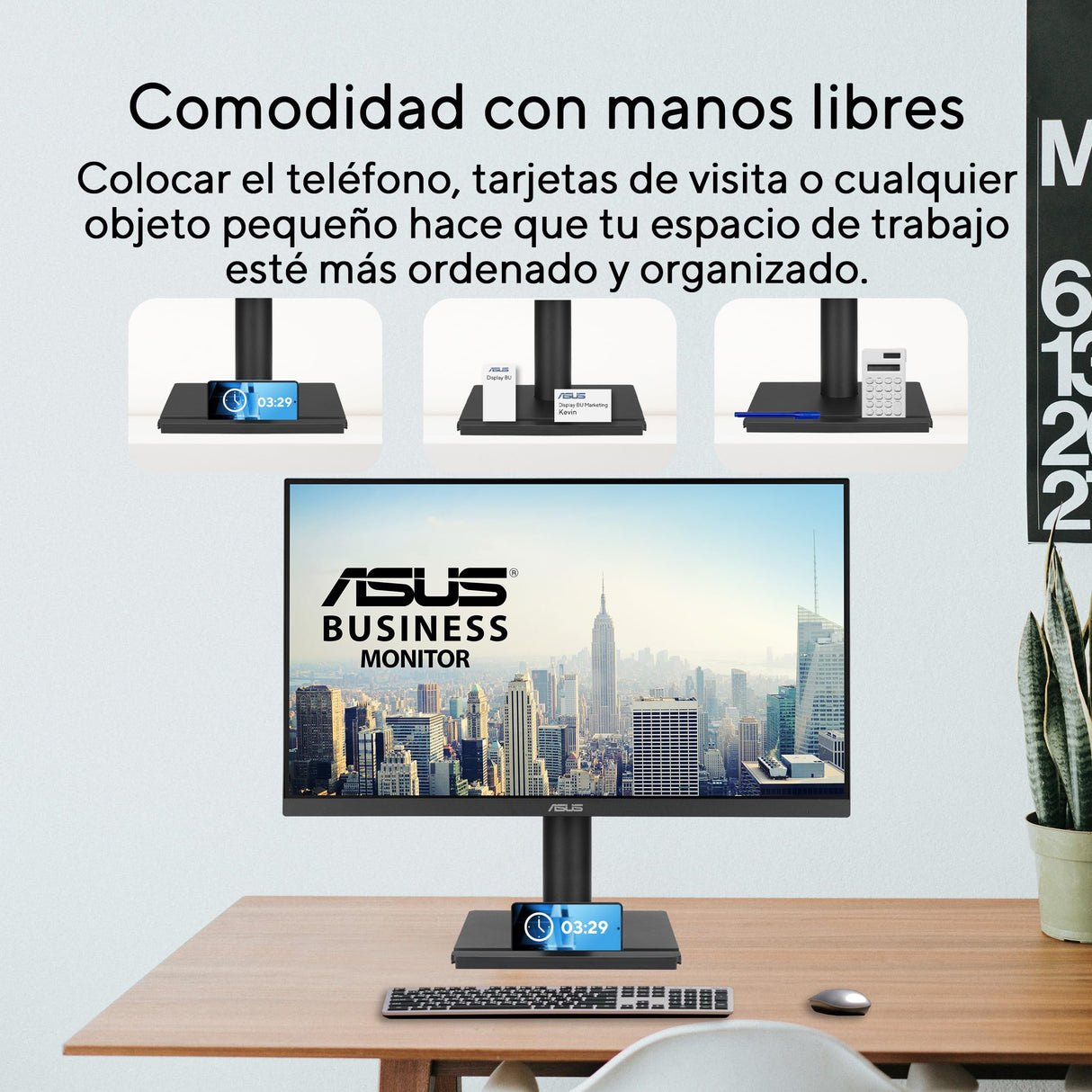 ASUS VA249QGS Monitor Profesional de 24 Pulgadas, IPS, Full HD, sin Marco, 120Hz, Adaptive-Sync, MPRT de 1ms, HDMI, DisplayPort, VGA, luz Azul Baja, antiparpadeo, diseño ergonómico, Montaje en Pared