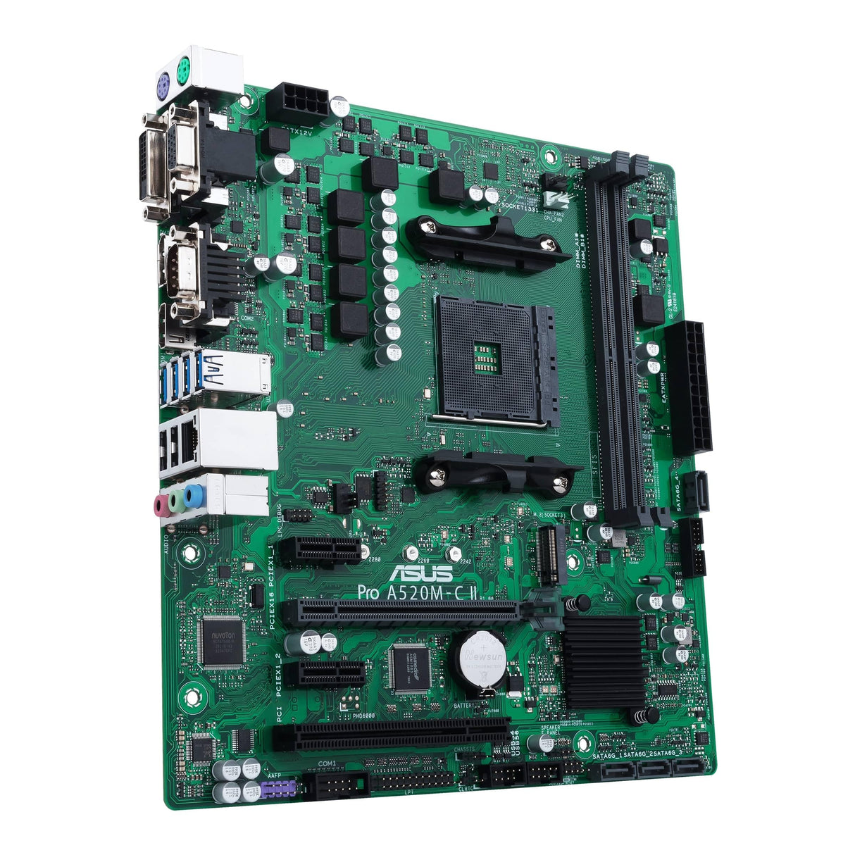 ASUS Pro A520M-C II/CSM Business Board Socket AMD AM4 (mATX, LPC Debug Header, ASUS Control Center Express, Compatible con encabezados SMBUS, gestión remota de TI)