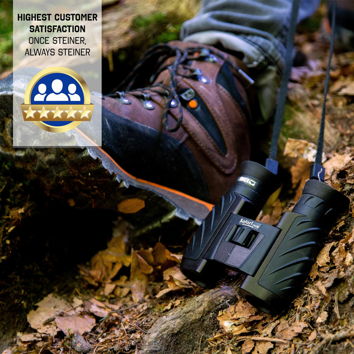 STEINER Prismáticos Safari UltraSharp 10x26 - Óptica de Calidad Alemana, Zoom 10x, Compacto, Ligero, Ideal para Viajes, Senderismo, Deportes y observación de la Naturaleza