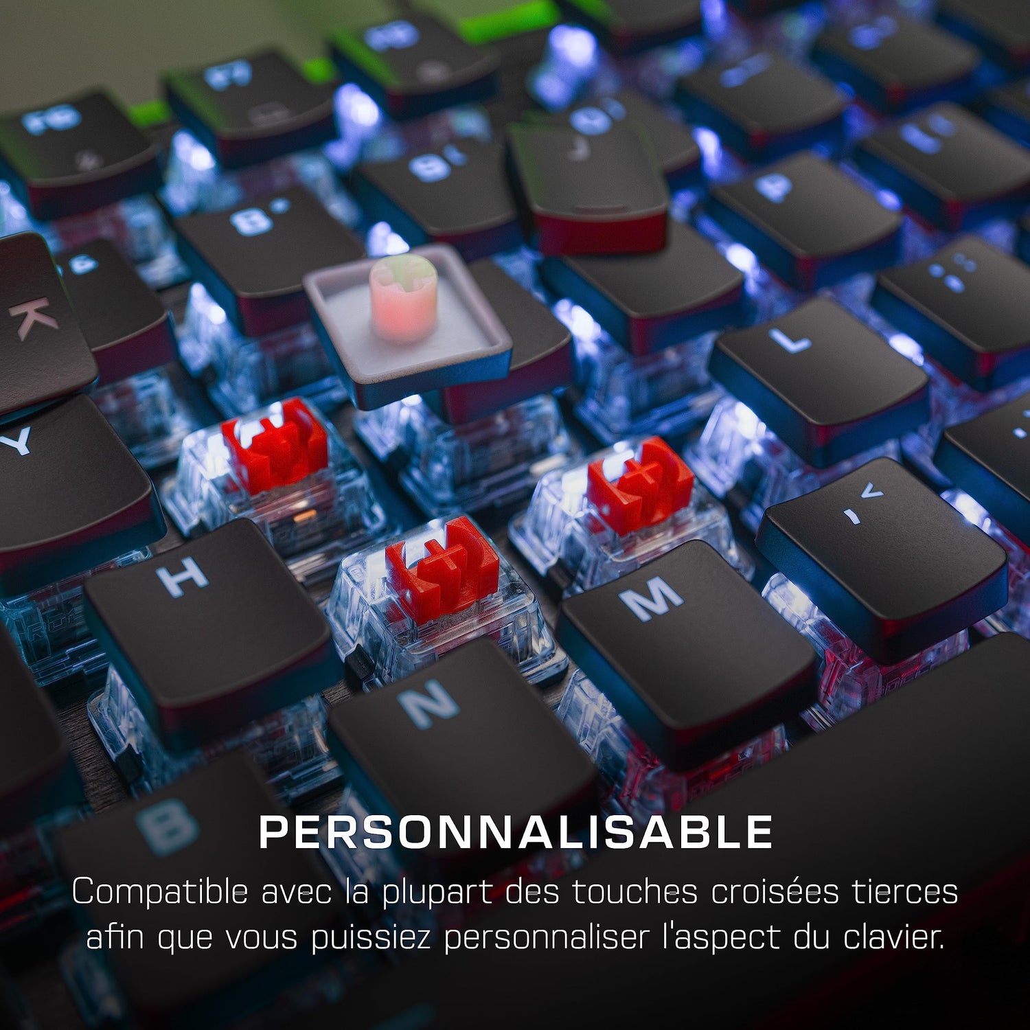 ROCCAT Vulcan II – Teclado mecánico para Juegos para PC, Teclas retroiluminadas RGB Personalizables, reposamuñecas extraíbles, Titan II Linear Switches, Negro