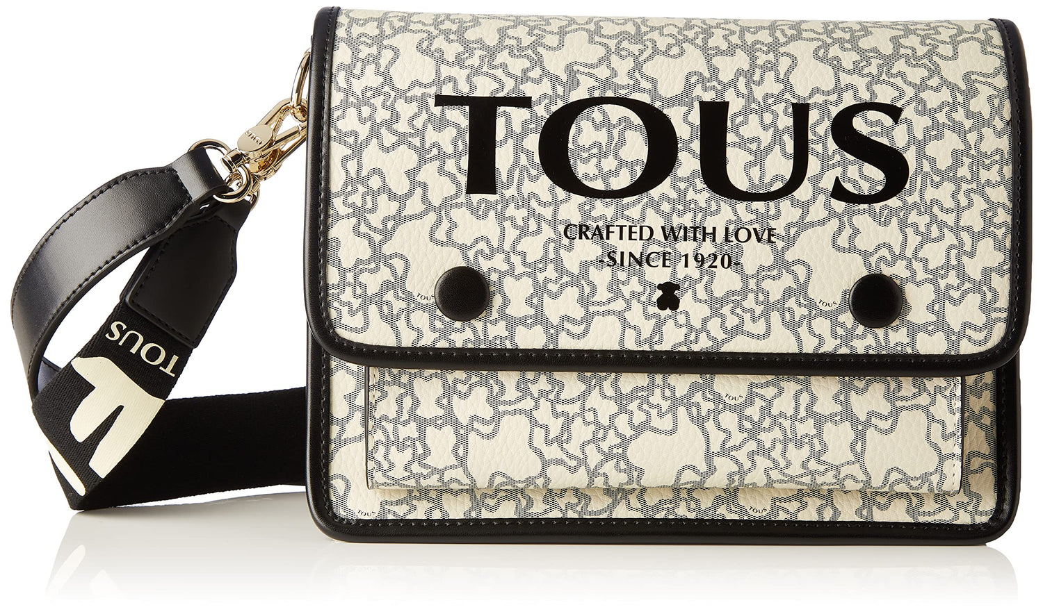 TOUS, BANDOLERA M. AUDREE K MINI para Mujer, BEIGE-NEGRO, MEDIANO