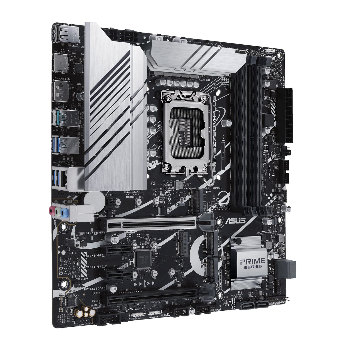 ASUS Prime Z790M-Plus LGA 1700 (Intel 12ª y 13ª generación) microATX Placa Base (PCIe 5.0, 3 Ranuras M.2, 10+1 DrMOS, DDR5, 1 GB LAN, DP, USB 3.2 Gen2x2 Type-C, Frontal USB 3.2 Gen 1 Type-C,