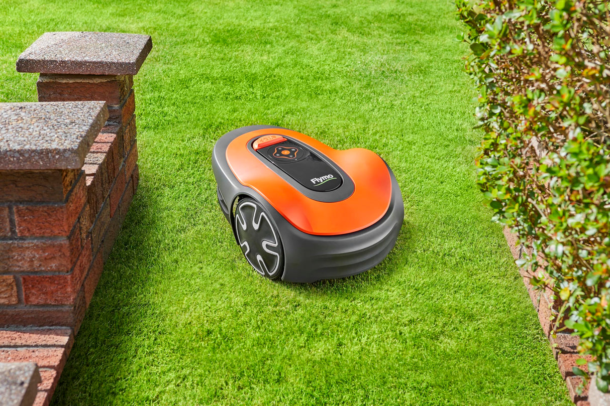 Flymo EasiLife GO 400 Cortacésped robótico para el césped Cuidado Fácil instalación e instalación. Práctico Control de Aplicaciones. Silenciosamente Cortar de Forma Segura hasta Metros