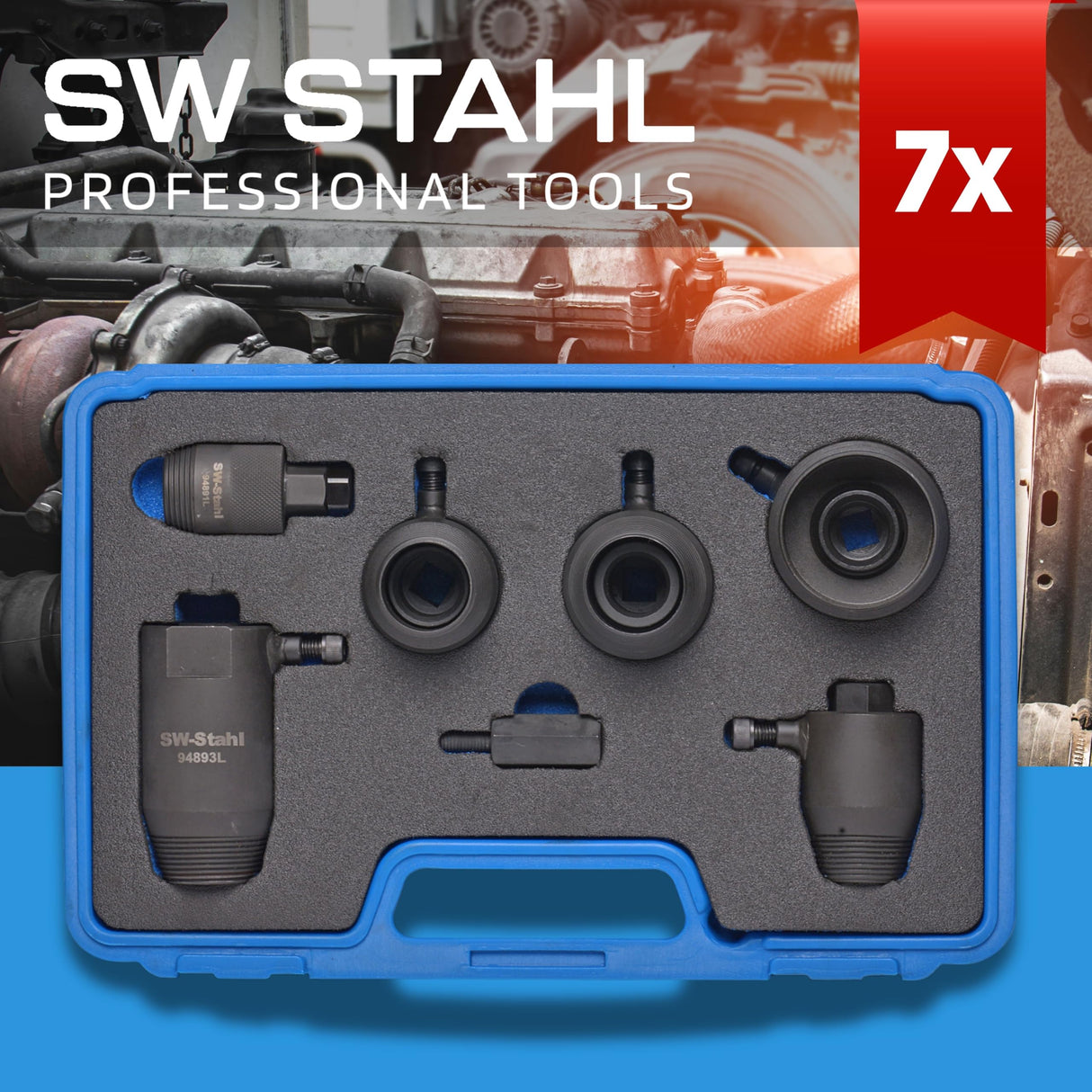 SW-Stahl 94899l retén ausziehsatz, 7 piezas)
