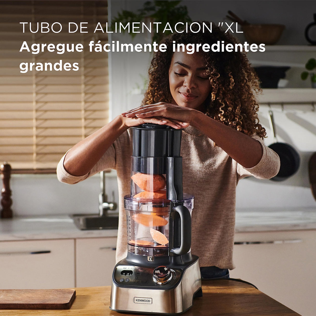 Kenwood MultiPro XL Weigh+ FDM72.990SS - Robot de cocina compacto con báscula y temporizador integrados, ExpressDice, depósito de trabajo de 3 l, velocidad variable, compartimento de llenado XL, 1000