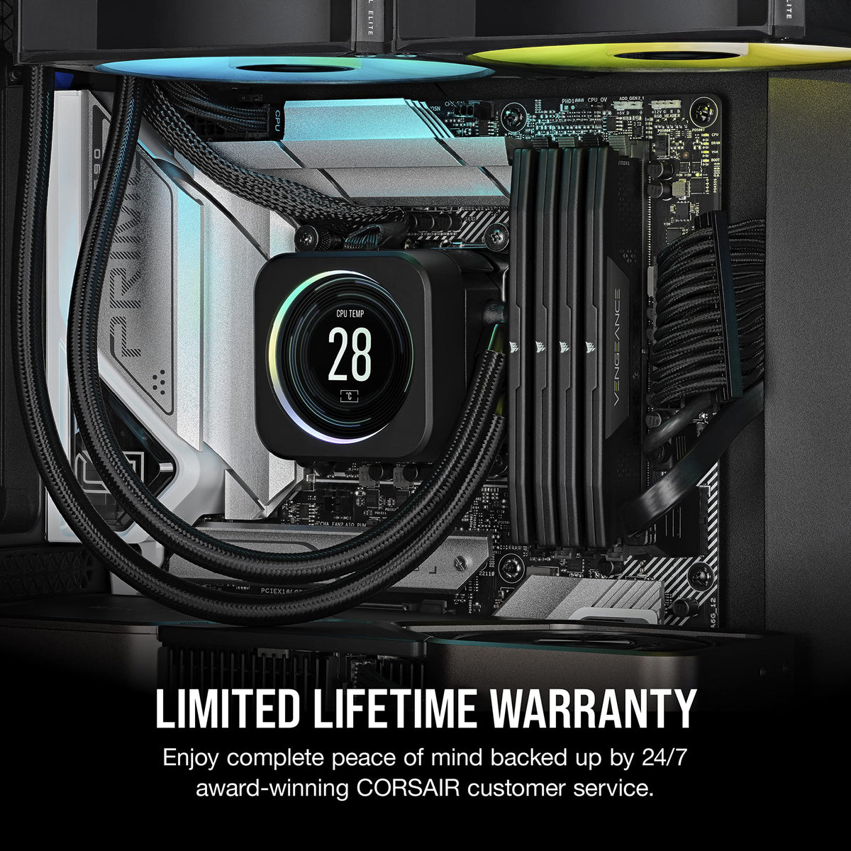 Corsair Vengeance DDR5 64GB (2x32GB) 6200MHz C32 Optimizada para Intel Memoria (Regulación de Voltaje a Bordo, Perfiles XMP 3.0 Personalizados, Formato Compacto, Disipador de Calor de Aluminio) Negro