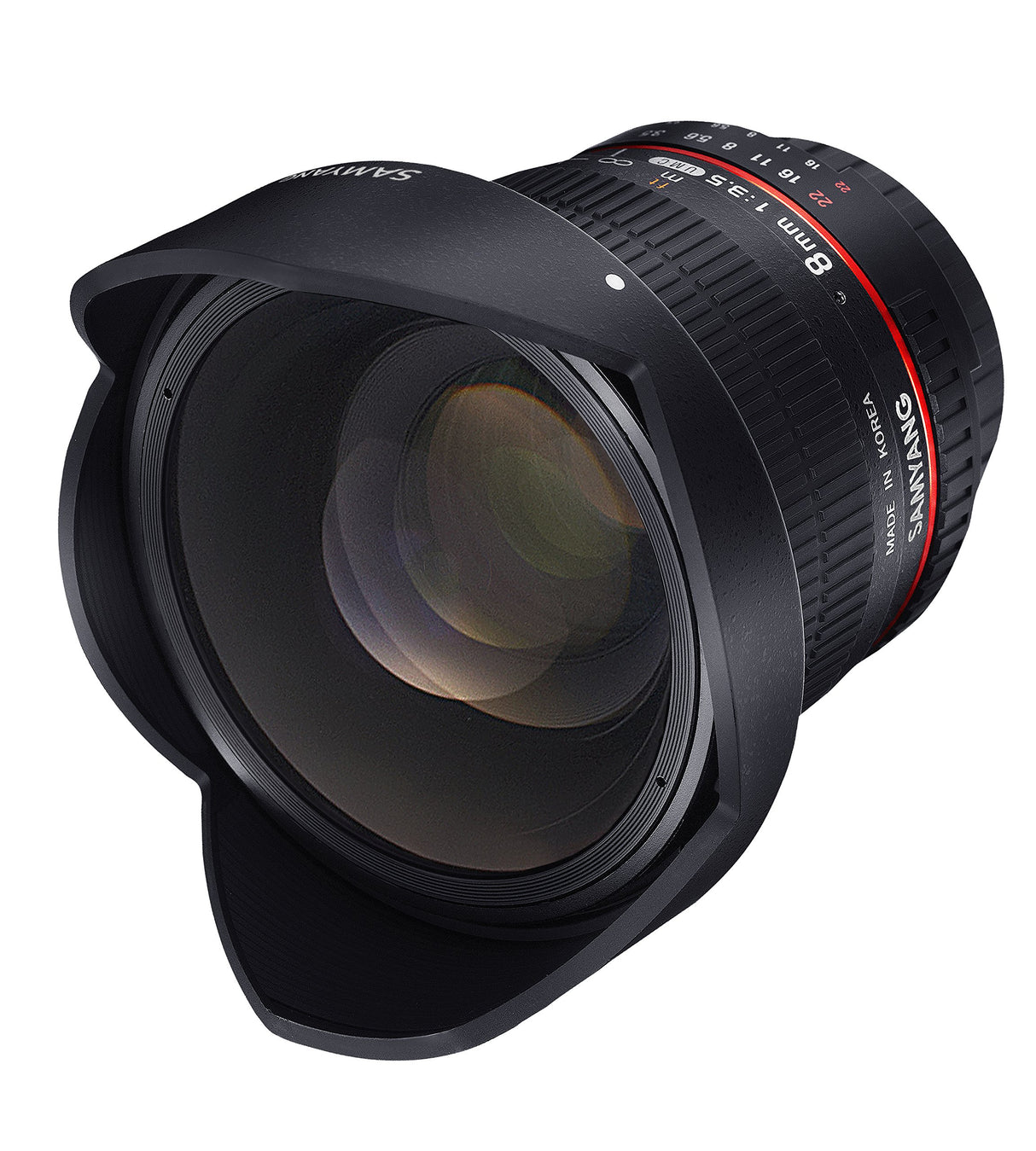 Samyang 7617 - Objetivo para Minolta (distancia focal fija 8 mm, ojo de pez, diámetro: 121 mm) negro
