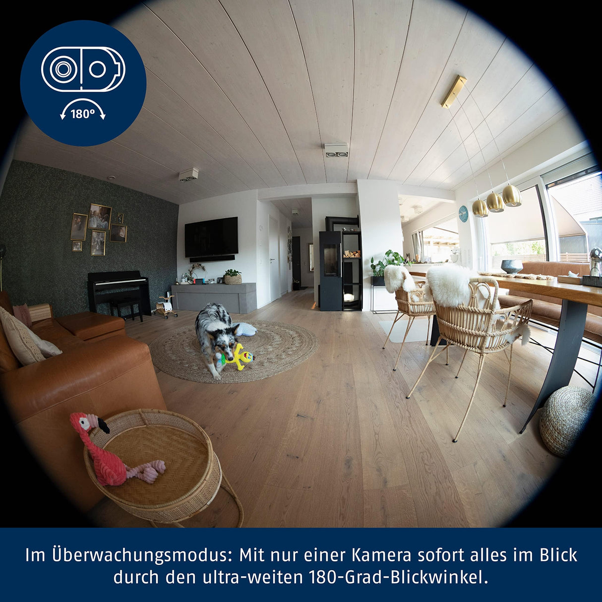 ABUS PPIC31020 Cámara WLAN de privacidad para interiores con modo de privacidad, ángulo de visión de 180 grados y detección de movimiento - Sterung per App - 91237