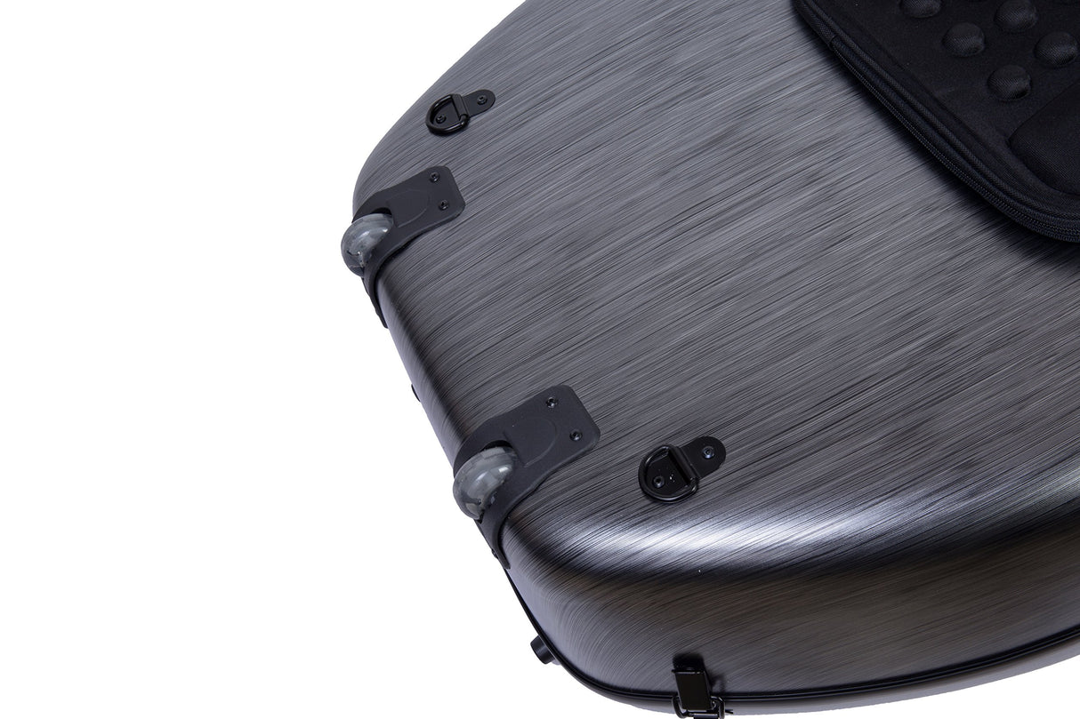Crossrock Funda compuesta de policarbonato para Violonchelo de tamaño 4/4 con Mochila y Ruedas, Black, 4/4 Cello Case, Violonchelo de tamaño 4/4
