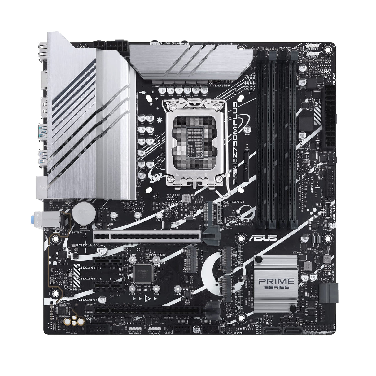 ASUS Prime Z790M-Plus LGA 1700 (Intel 12ª y 13ª generación) microATX Placa Base (PCIe 5.0, 3 Ranuras M.2, 10+1 DrMOS, DDR5, 1 GB LAN, DP, USB 3.2 Gen2x2 Type-C, Frontal USB 3.2 Gen 1 Type-C,
