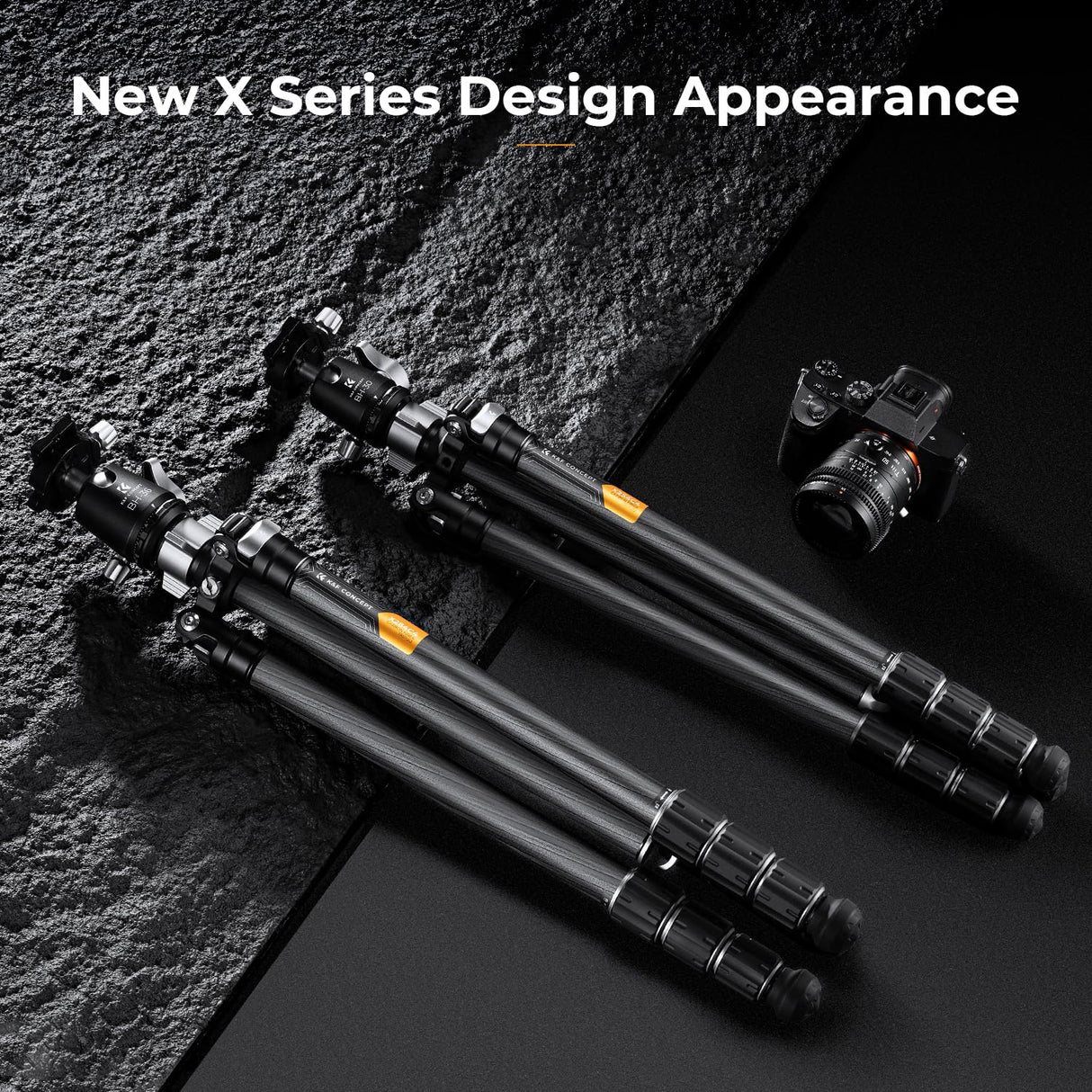 K&F CONCEPT Trípode Cámara,173cm Trípode de Carbono Fotografía Compacto y Professional con 360° Rótula de Bola y Placa de Liberación para Cámara DSLR Carga 16kg