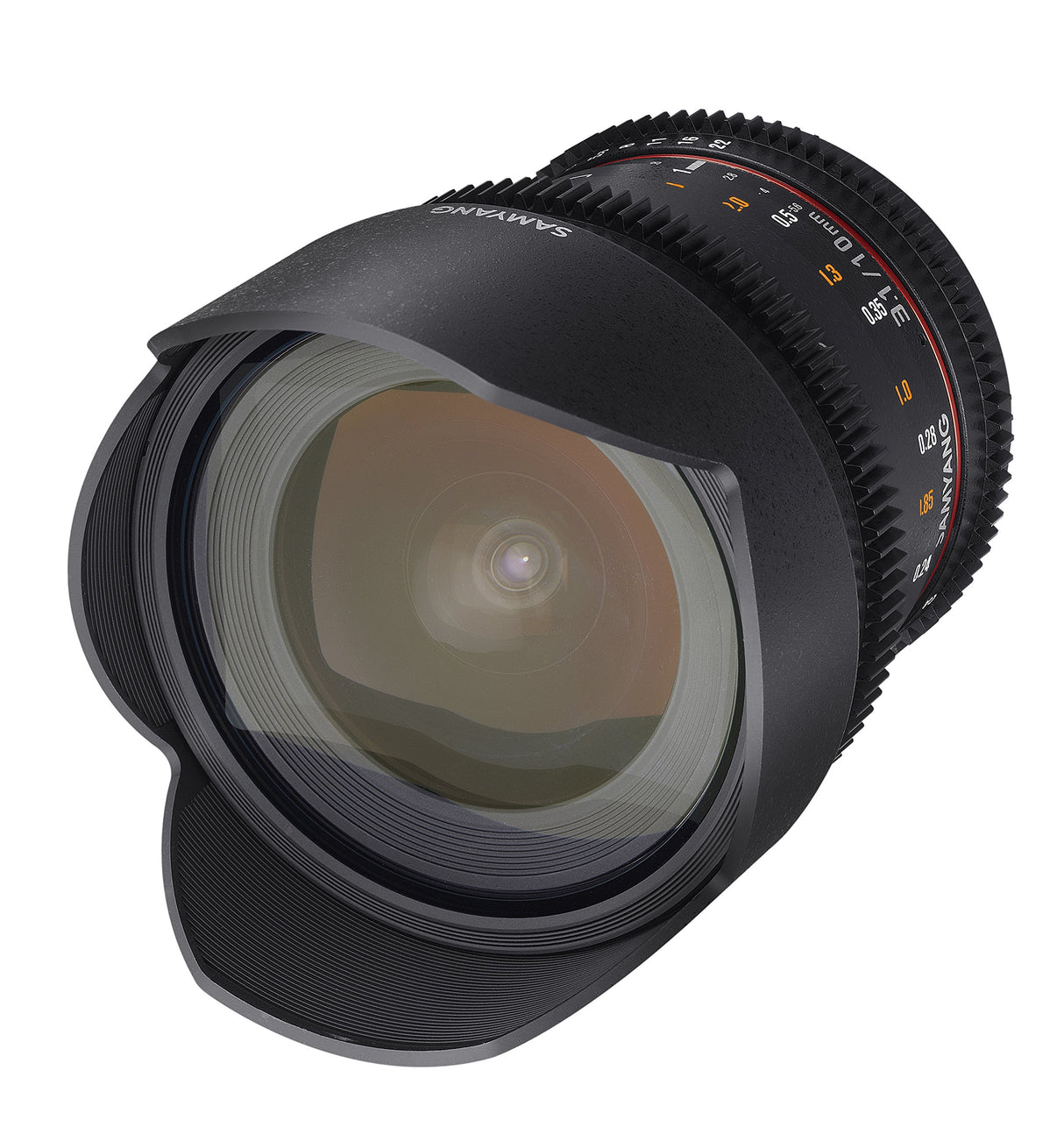 Samyang F1322508101 - Objetivo para vídeo VDSLR para Samsung NX (Distancia Focal Fija 10mm, Apertura T3.1-22 ED AS NCS CS II), Negro