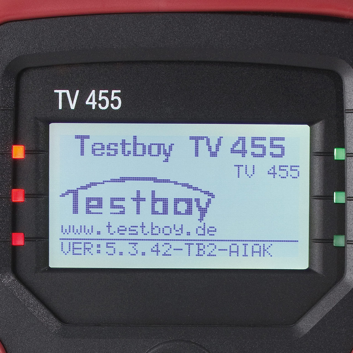 Testboy TV 455 comprobador de instalaciónes según DIN VDE 0100-600 (interfaz USB y software para PC, calibración de líneas de medición integrada, protocolo ZVEH, prueba de RCD TIPO B), rojo/negro