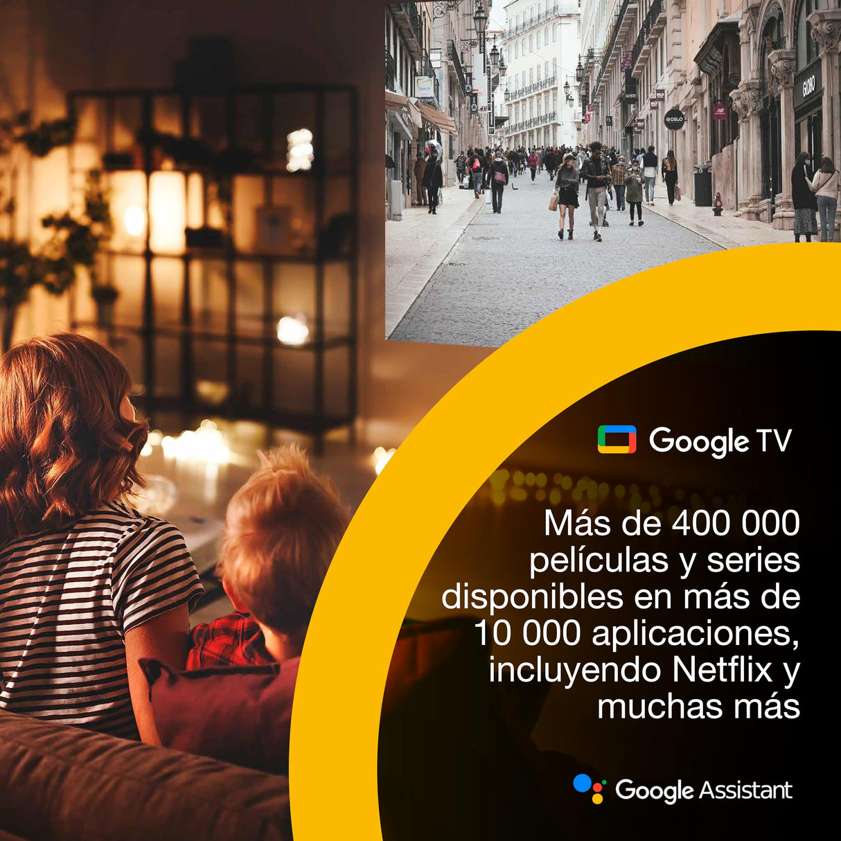 Epson Lifestudio Flex Plus EF-72 Roble,proyector portátil smart,Sound by Bose,Google TV,4K Pro UHD, Función de lámpara lateral LED, soporte ajustable, uso en interiores/exteriores, 5 años de garantía*