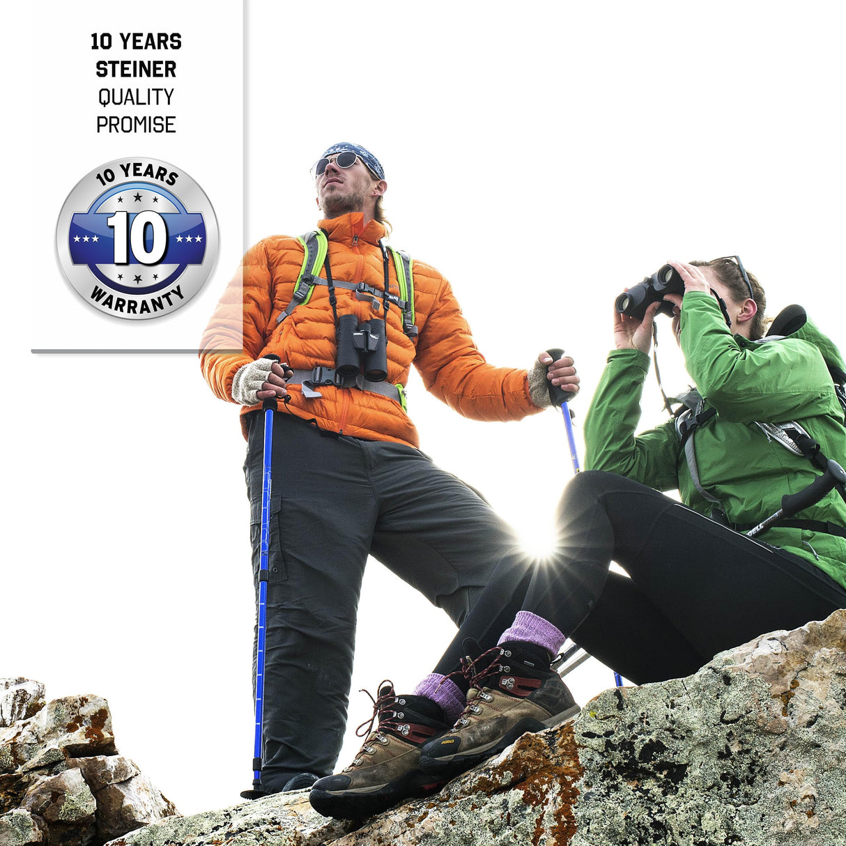 STEINER Prismáticos Safari UltraSharp 10x42 - Óptica de Calidad Alemana, Brillante, de Alto Contraste, Robusto, Ideal para Viajes, Senderismo, Deportes y observación de la Naturaleza