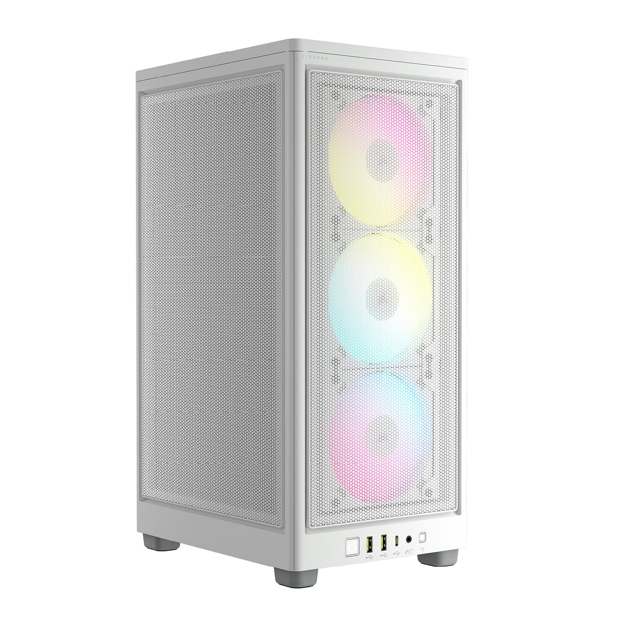 Corsair iCUE - Carcasa para PC 2000D RGB Airflow Mini-ITX - Factor de Forma Mini-ITX - Paneles de Malla de Acero - Soporte de GPU de Tres Ranuras - 3 Ventiladores AF120 RGB Slim incluidos -