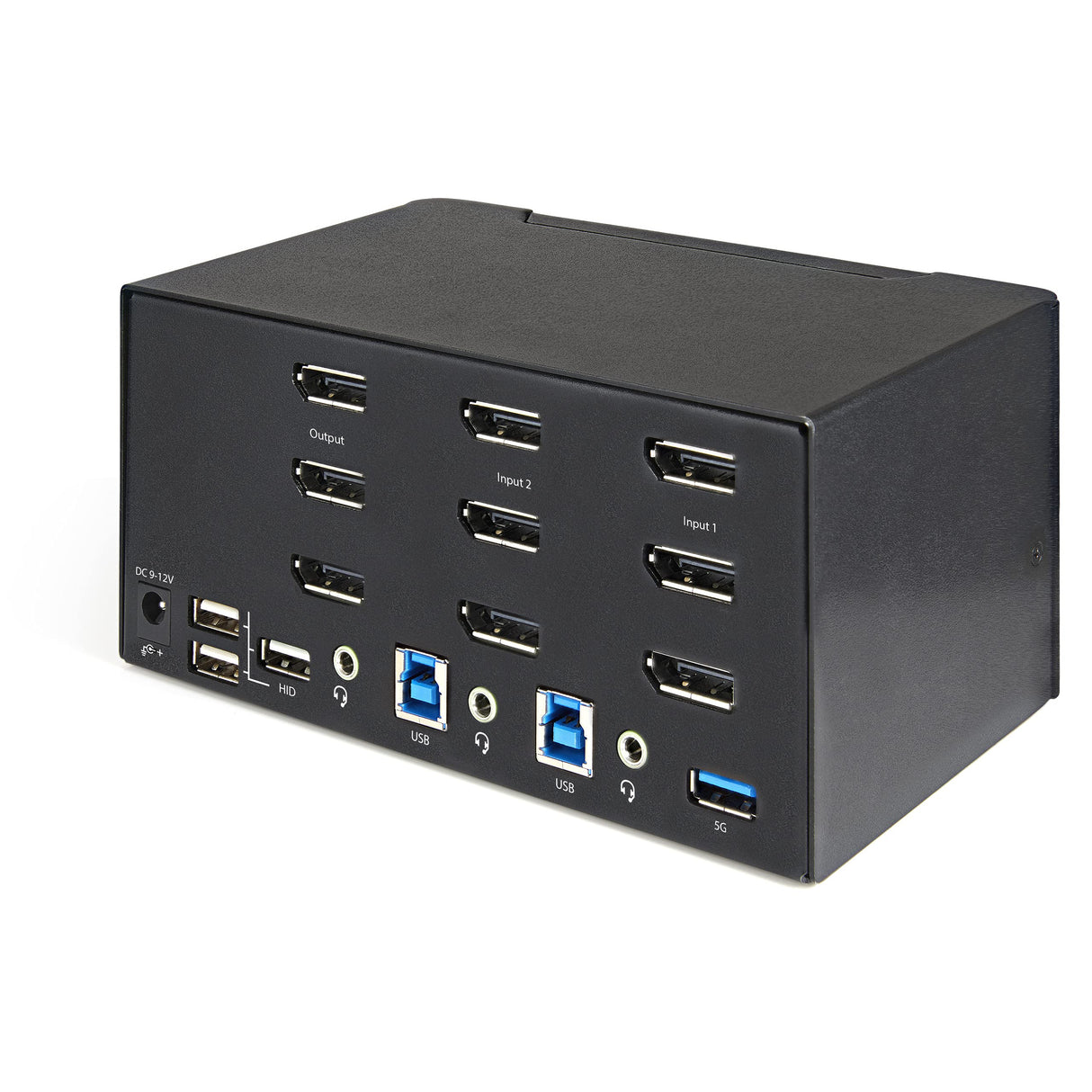 StarTech.com Switch Conmutador KVM de 2 Puertos DisplayPort 4K para 3 Monitores - Vídeo de 4K y 60Hz Ultra HD HDR - Hub Ladrón USB 3.0 de 2 Puertos y 4 Puertos USB 2.0 Audio HotKey TAA (SV231TDPU34K)