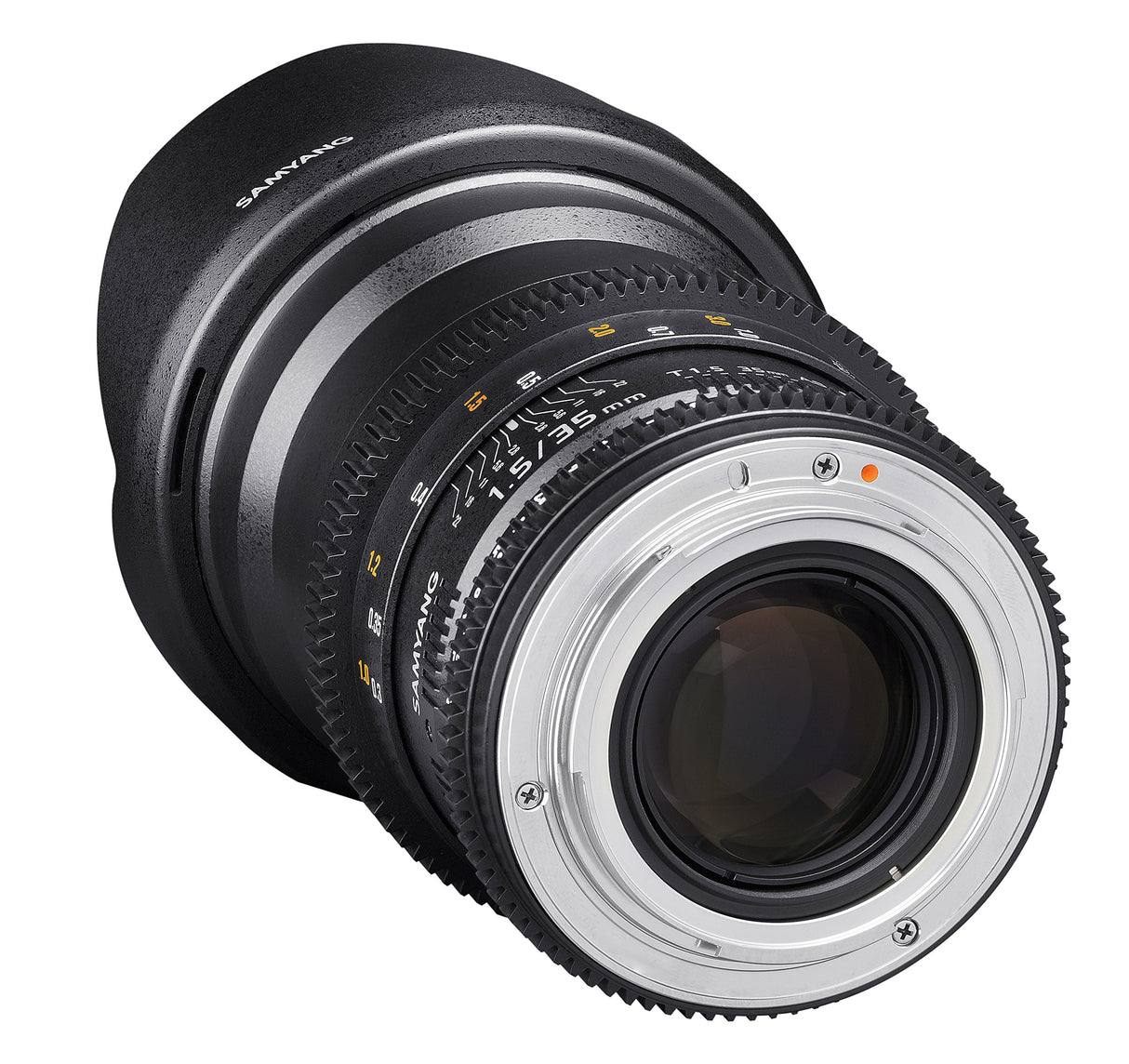 Samyang F1312908101 - Objetivo para vídeo VDSLR para Samsung NX (Distancia Focal Fija 35mm, Apertura T1.5-22 AS UMC II, diámetro Filtro: 77mm), Negro