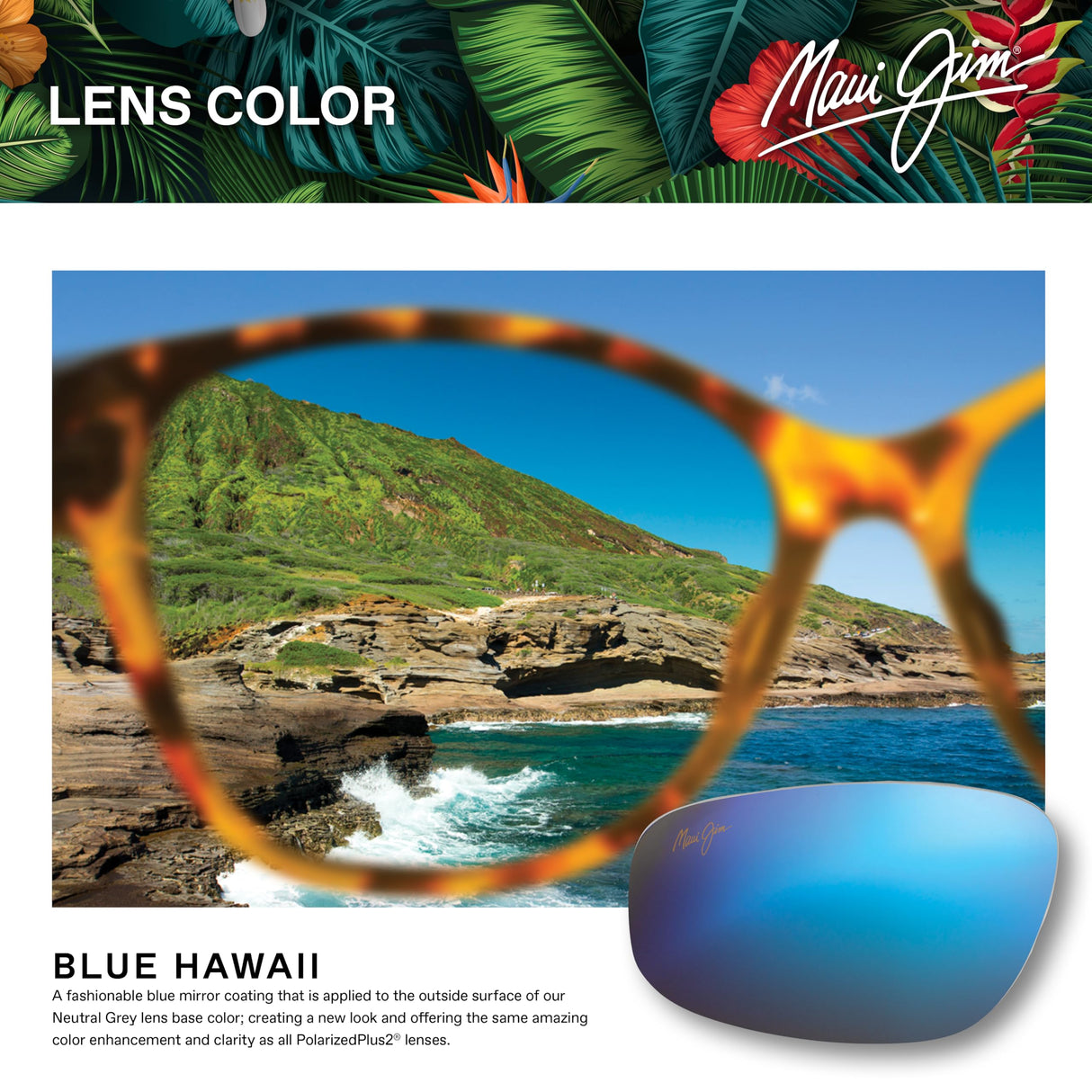 Maui Jim Huelo Gafas, Blue, 58-16-135 Unisex Adulto