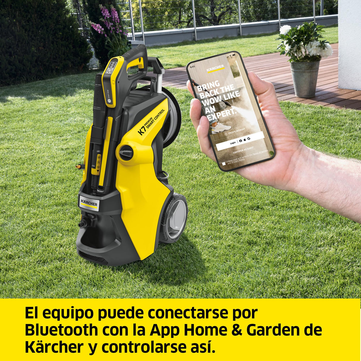 Kärcher Hidrolimpiadora K 7 Premium Smart Control Flex Home, presión: 180 bar, caudal: 600 l/h, rendimiento: 60 m²/h, filtro de agua, peso: 17,9 kg, manguera Flex, lanza Multi Jet