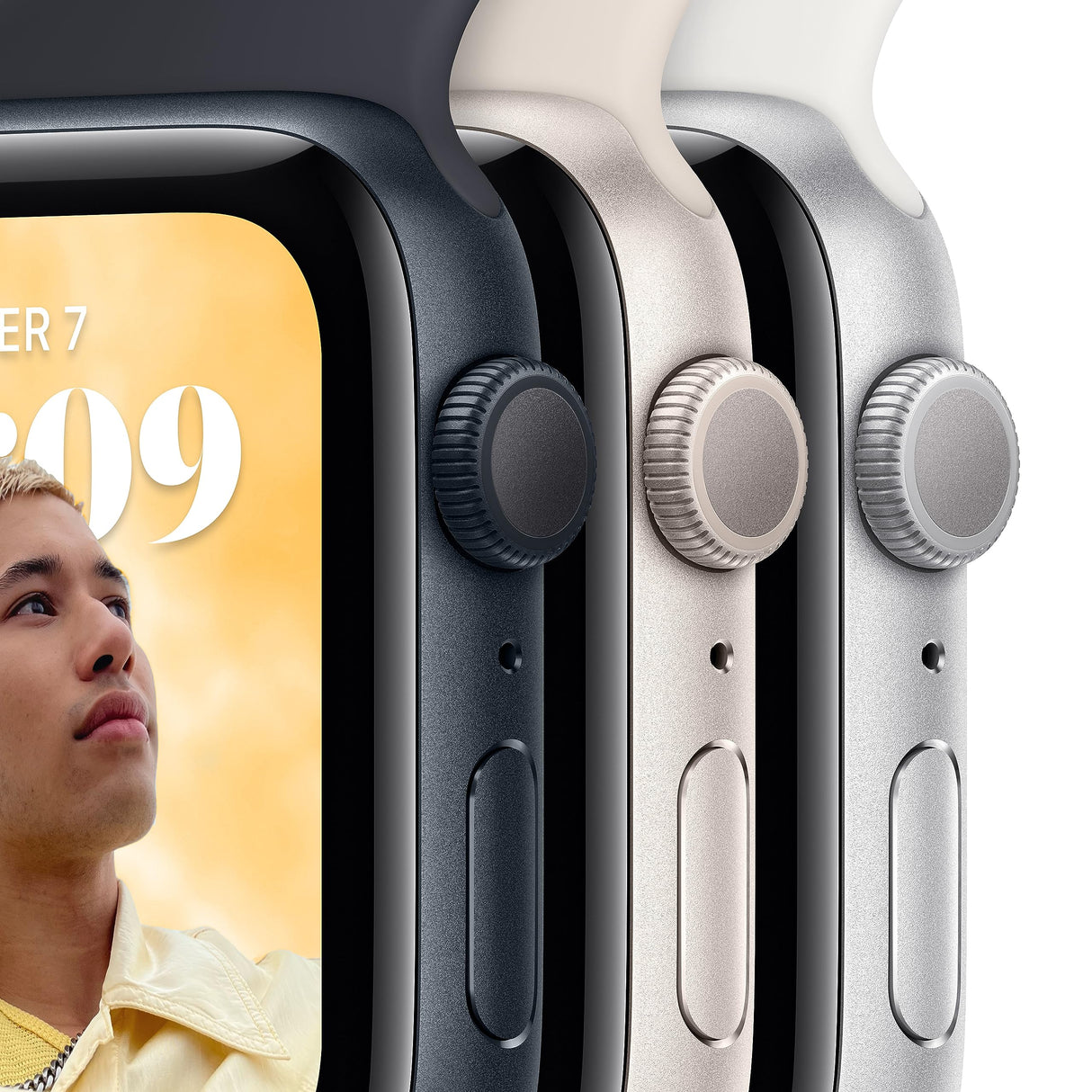 Apple Watch SE de 2.ªgeneración (GPS, 40mm) Reloj Inteligente con Caja de Aluminio en Blanco Estrella - Correa Deportiva Blanco Estrella - Talla única. Monitor de entreno y sueño