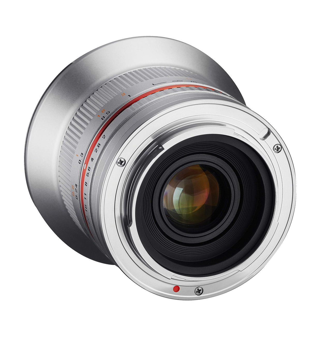 Samyang SY12M-FX-SIL - Lente Ultra Gran Angular F2.0 de 12 mm para cámaras Fujifilm X-Mount, Color Plateado