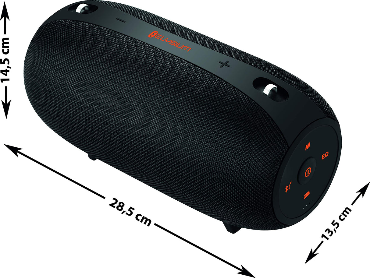 ECG BTS X1 Black – Altavoz Bluetooth – USB; Micro SD Tarjeta; FM Radio; Energía Banco; MP3, WMA, Ape, FLAC; Tiempo de reproducción: 12 Horas; Handsfree; Agua Best Integrado; AUX de Entrada Negro
