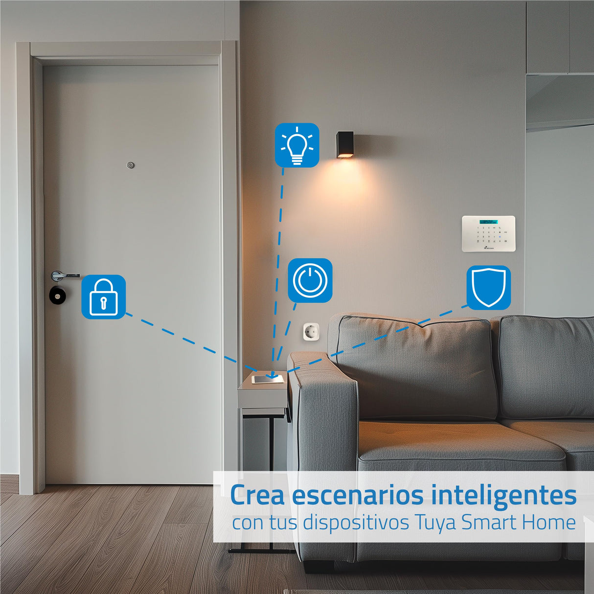 Nivian Cerradura Inteligente WiFi, Apertura Remota sin Llave, Creación de Llaves Virtuales Temporales, Función Autocierre, Instalación Fácil (PACK COMPLETO)