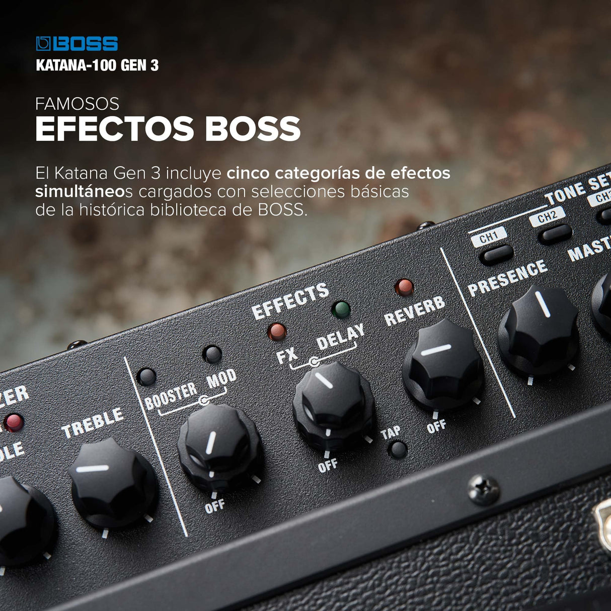 Amplificador de Guitarra BOSS Katana-100 Gen 3 | Potente Amplificador Combo de 100 vatios | Altavoz a Medida de 12” | Sonidos Tube Logic evolucionados | 12 perfiles de Amplificador