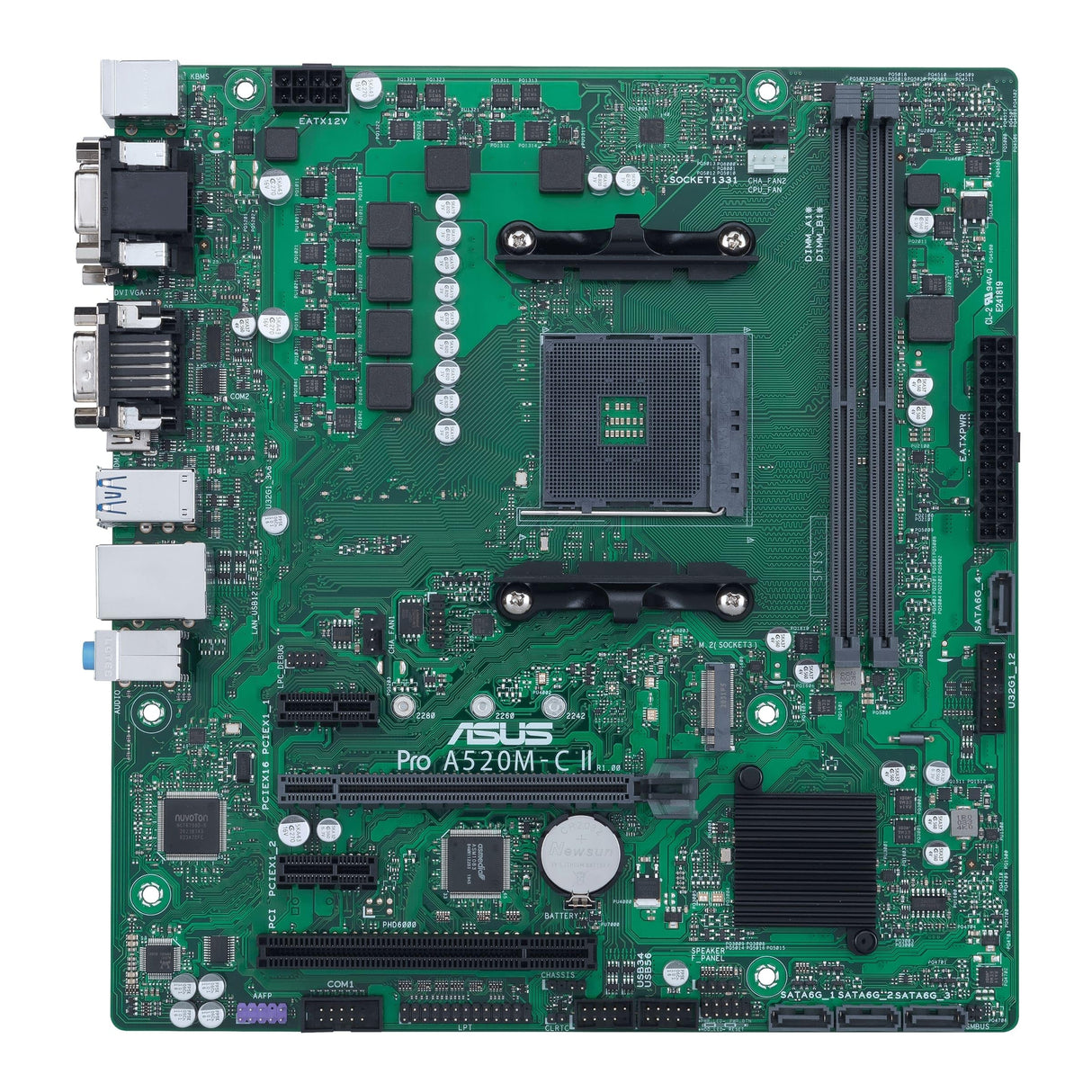 ASUS Pro A520M-C II/CSM Business Board Socket AMD AM4 (mATX, LPC Debug Header, ASUS Control Center Express, Compatible con encabezados SMBUS, gestión remota de TI)