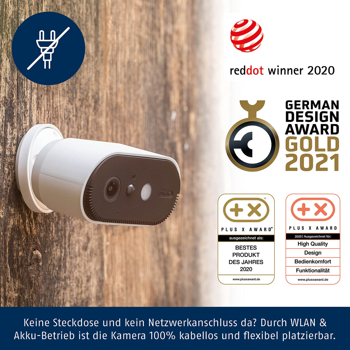 ABUS Wi-Fi Additional Battery Cam - Netzwerk-Überwachungskamera