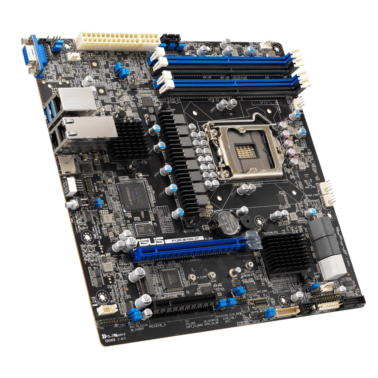 ASUS P12R-M/10G-2T - Placa Base Intel C252 - Intel LGA1200 Socket - DDR4 RAM - Micro-ATX, 90SB0AC0-M0UAY0, Color Negro