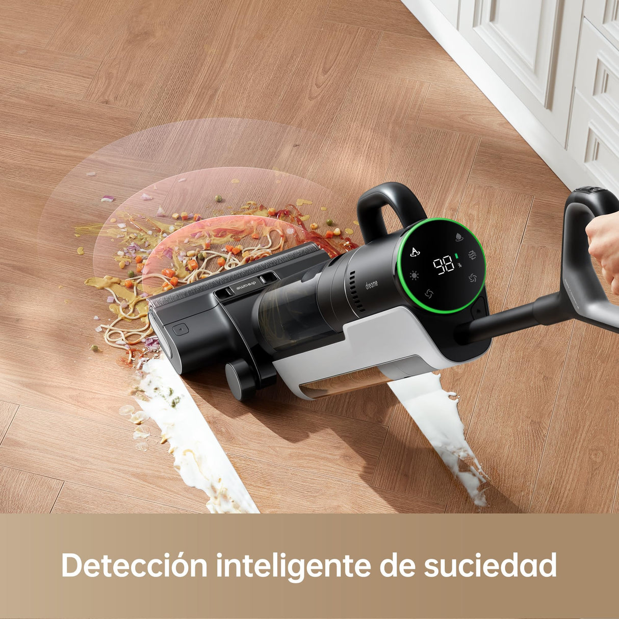 Dreame H12 Dual 4 en 1 Aspirador sin Cable, Aspirador Seco y Húmedo, Autolimpieza en un Solo Paso con Secado mediante Aire Caliente, Limpieza de Borde a Borde, App Limpieza Inteligente