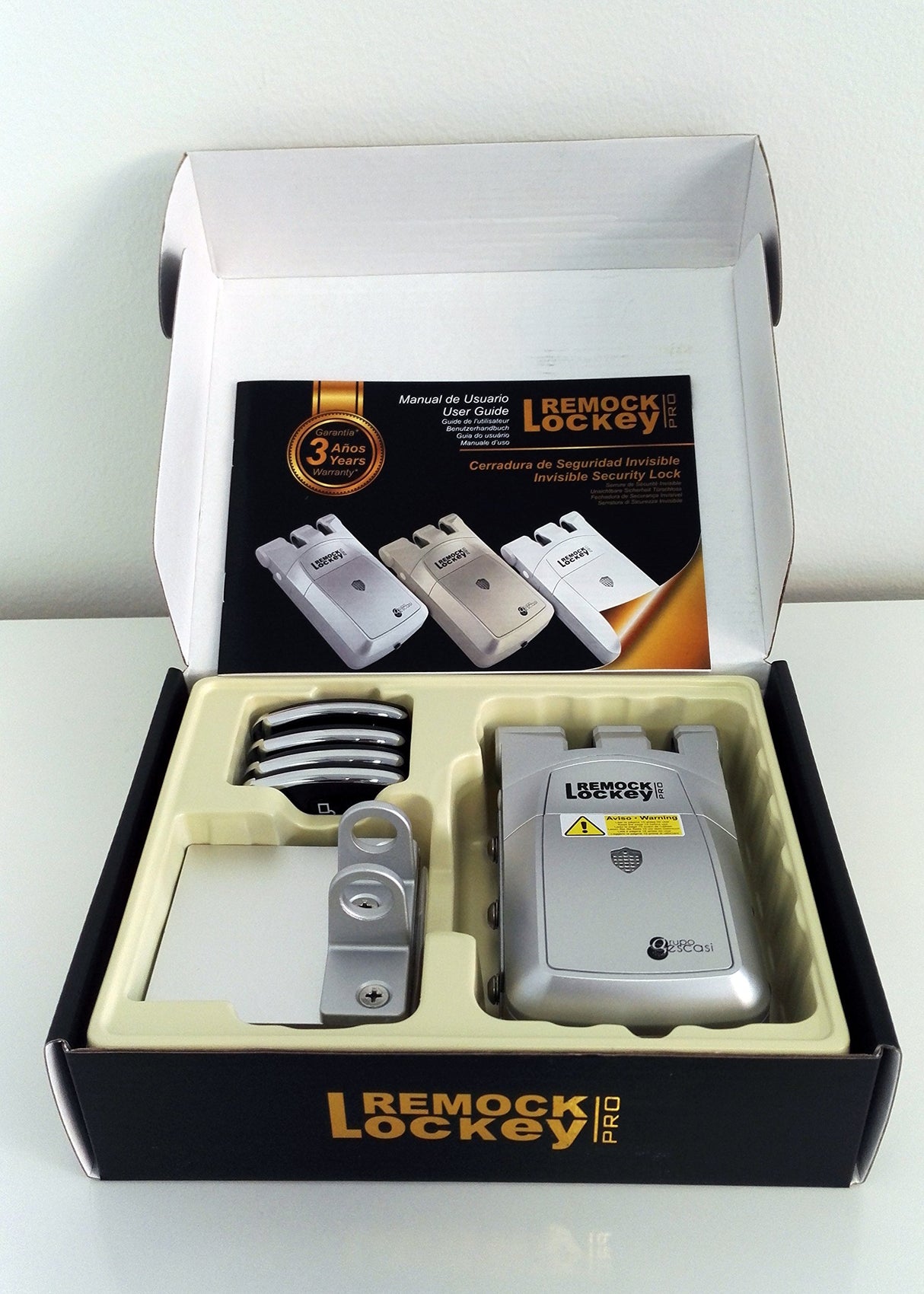REMOCK RLP4S Cerradura de Seguridad Invisible con 4 mandos, 3 W, 3 V, Plata