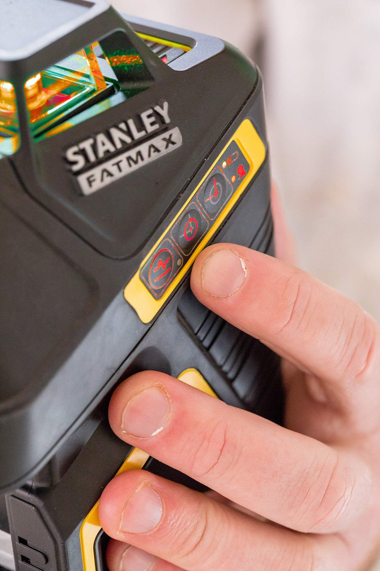 STANLEY FATMAX FMHT1-77416 - Nivel láser de luz roja vertical de 360 grados y punto